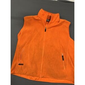bright‎ orange Above Sea Level branded fleece jacket full-length zipper XL